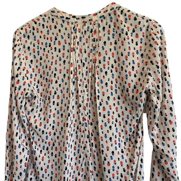 Anthropologie Maeve Calia Top Hat Pintuck Blouse, Size 2 - Picture 7 of 10